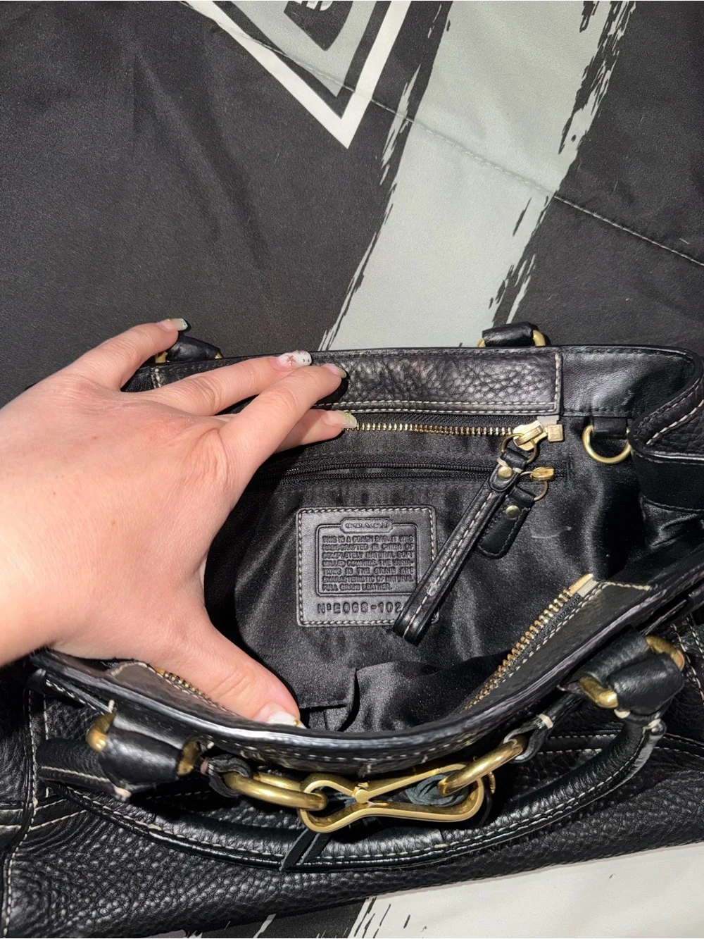 Vintage Coach Black Purse